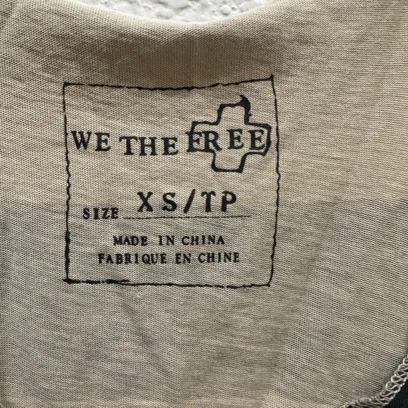 Free People Stripes Racerback  Lace Tank Top - Picture 2 of 3